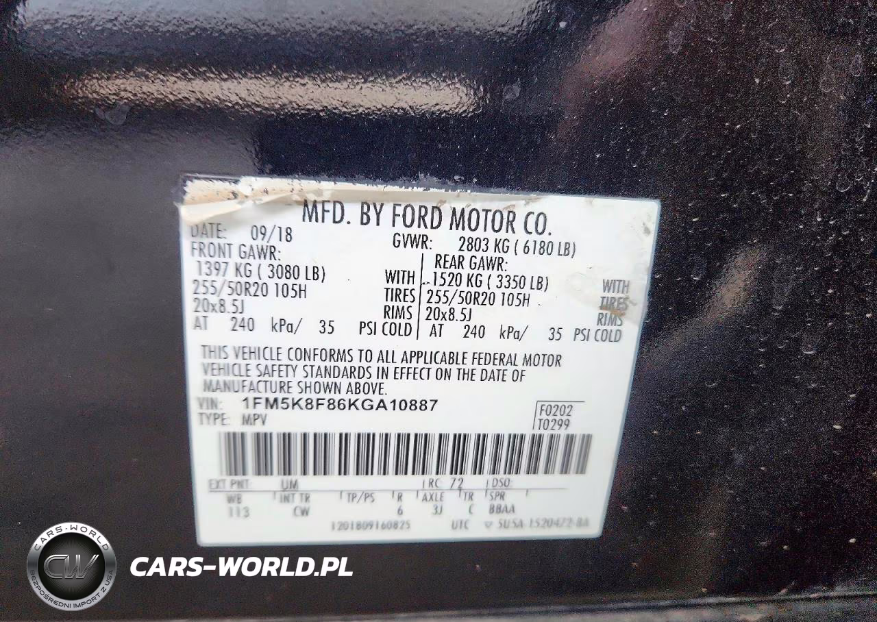 2019 Ford Explorer Limited VIN:1FM5K8F86KGA10887 - 13