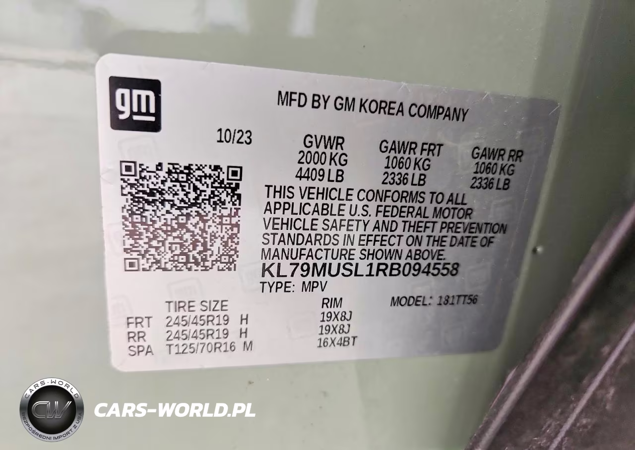 CHEVROLET TRAILBLAZE VIN:KL79MUSL1RB094558 - 14