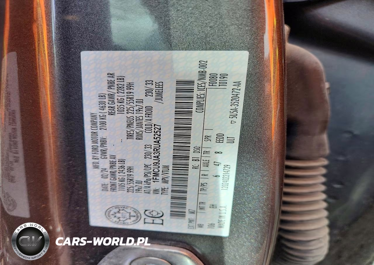 2024 Ford Escape Platinum VIN:1FMCU9JA3RUA52527 - 12