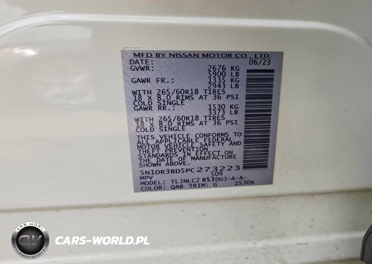 2023 Nissan Pathfinder Sv VIN:5N1DR3BD5PC273223 - 14