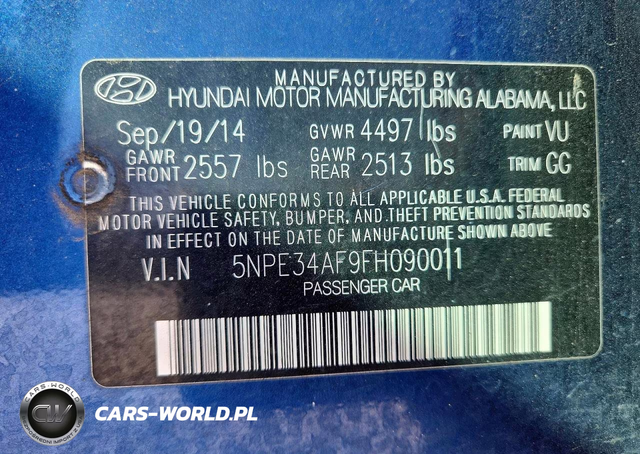 2015 Hyundai Sonata Limited VIN:5NPE34AF9FH090011 - 12