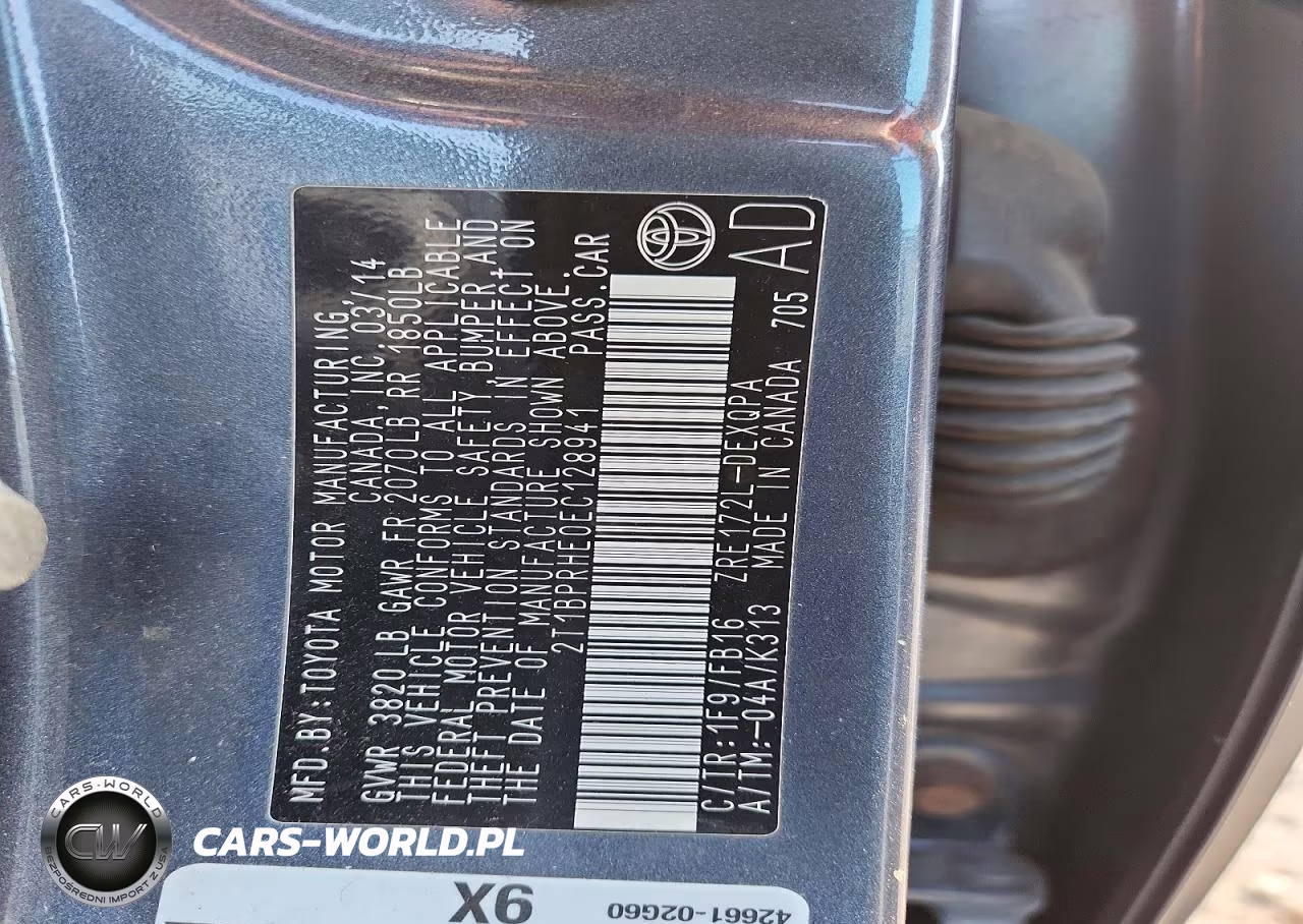 2014 Toyota Corolla Le Eco VIN:2T1BPRHE0EC128941 - 12
