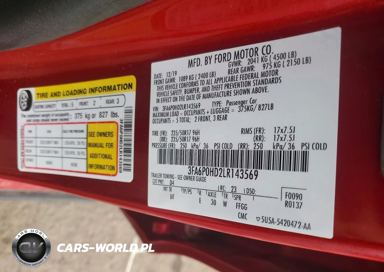 2020 Ford Fusion Se VIN:3FA6P0HD2LR143569 - 12