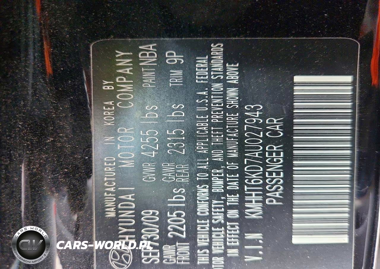 2010 Hyundai Genesis Coupe 2.0T VIN:KMHHT6KD7AU027943 - 12
