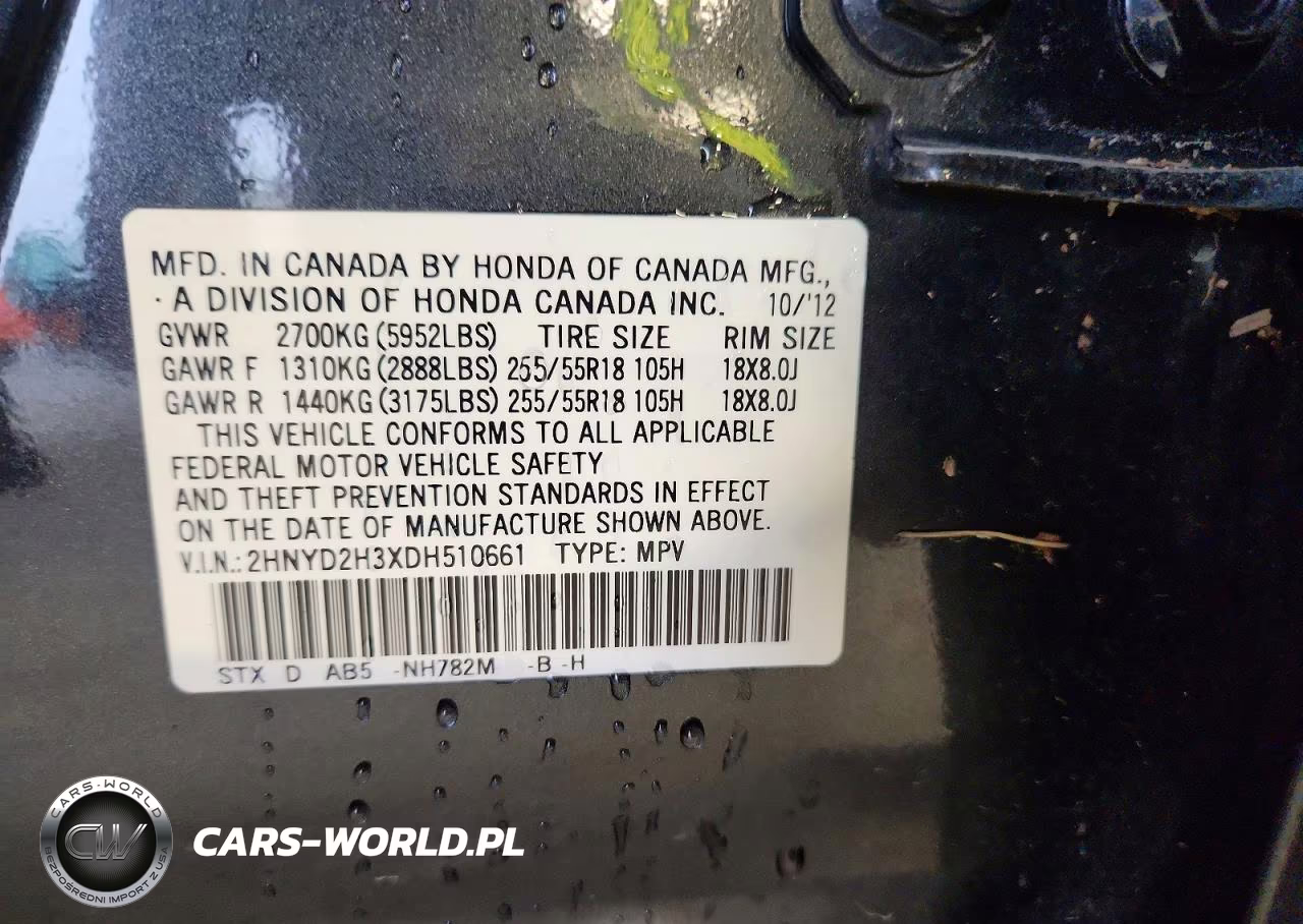 2013 Acura Mdx Technology VIN:2HNYD2H3XDH510661 - 13