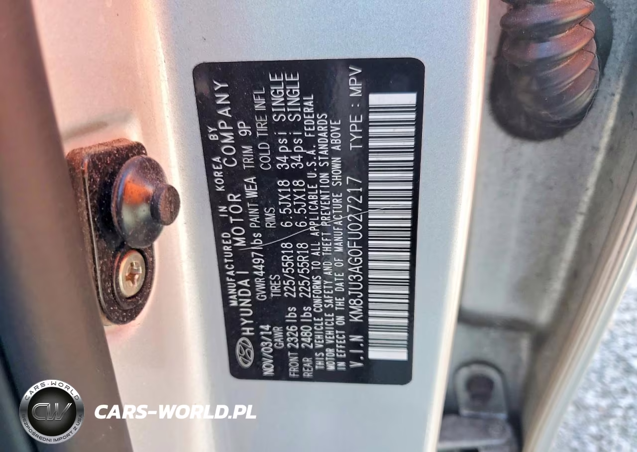 2015 Hyundai Tucson Limited VIN:KM8JU3AG0FU027217 - 13