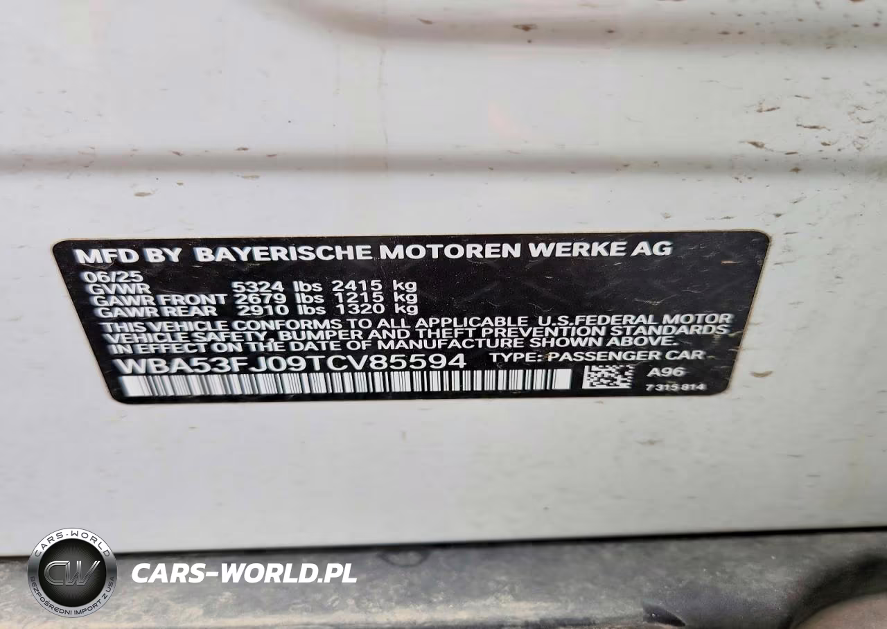 2026 BMW 530I xDrive VIN:WBA53FJ09TCV85594 - 12