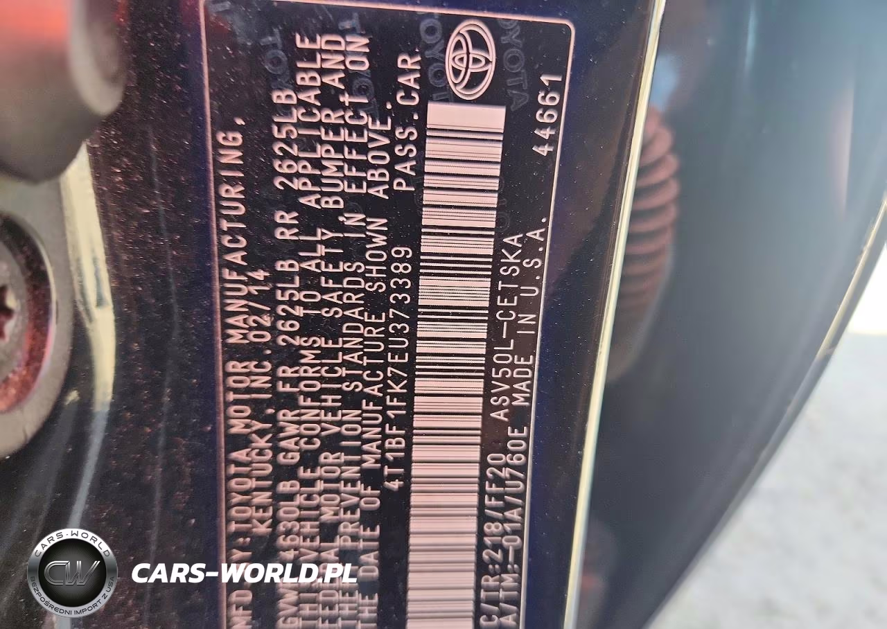 2014 Toyota Camry Se VIN:4T1BF1FK7EU373389 - 13