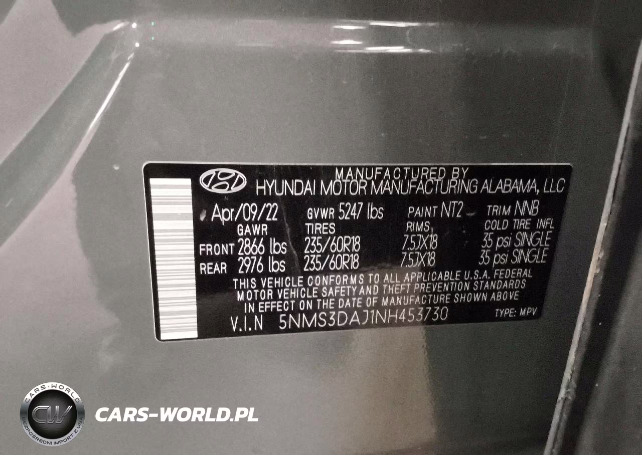 2022 Hyundai Santa Fe Sel VIN:5NMS3DAJ1NH453730 - 12