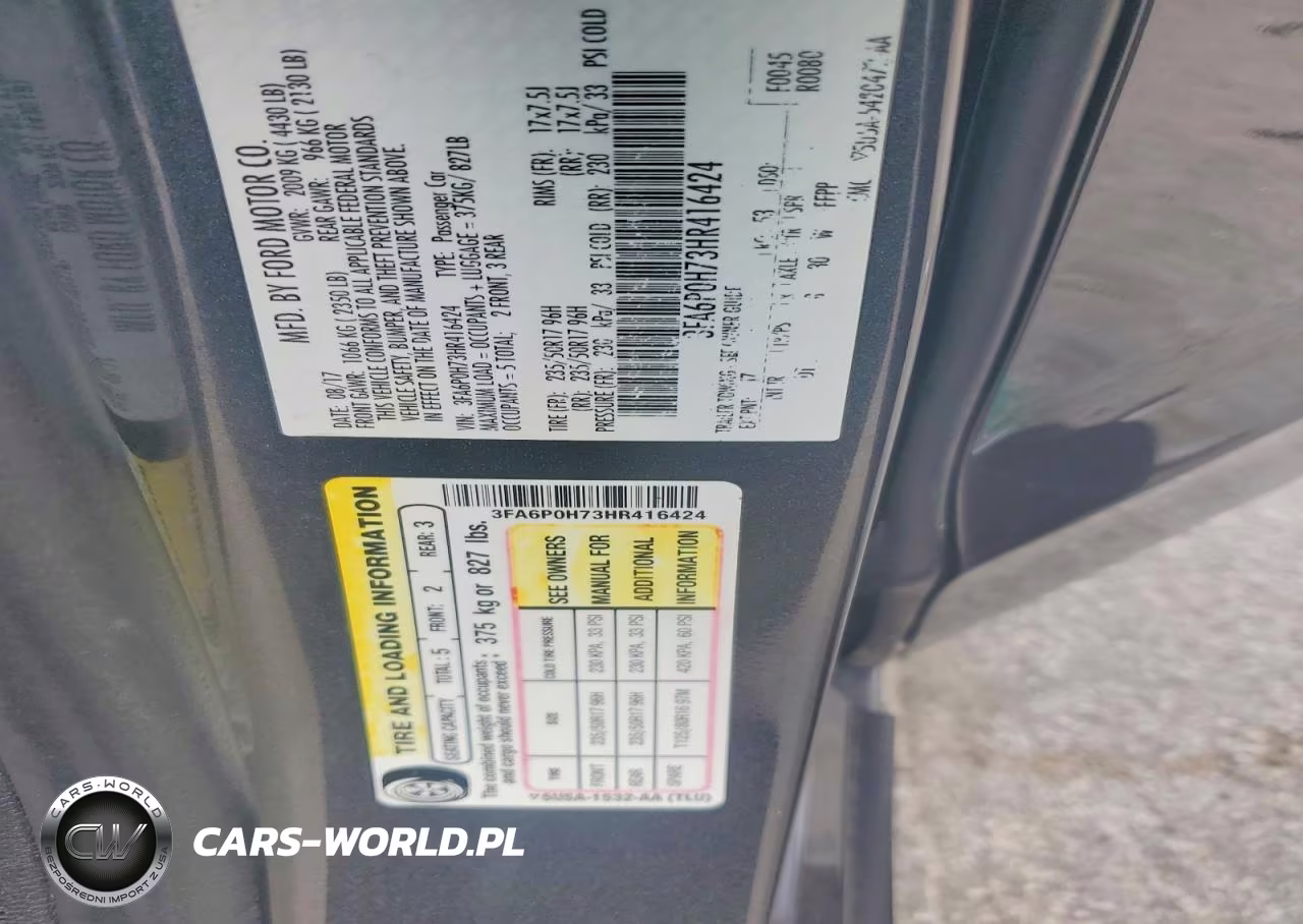 2017 Ford Fusion Se VIN:3FA6P0H73HR416424 - 12