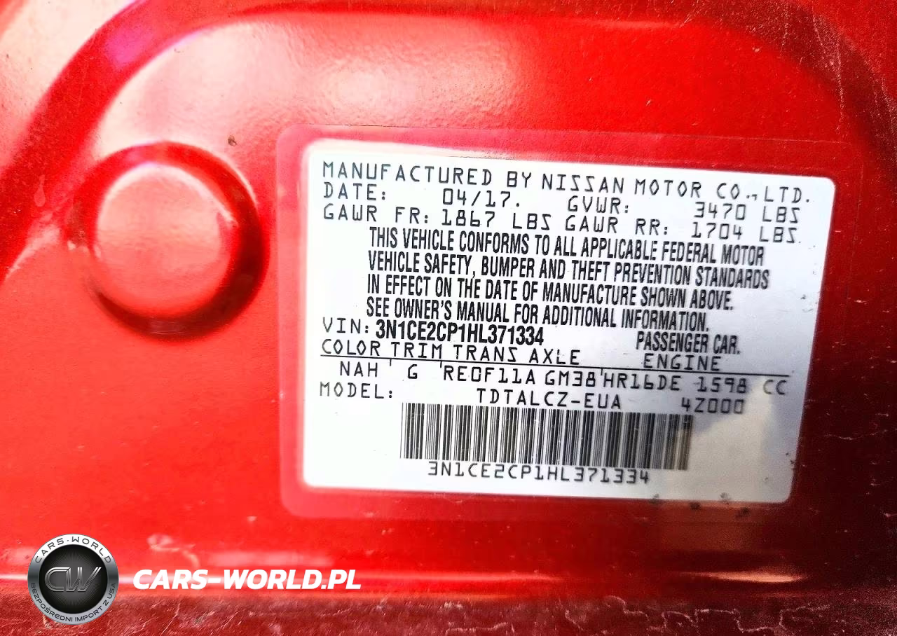 2017 Nissan Versa Note S Plus VIN:3N1CE2CP1HL371334 - 12
