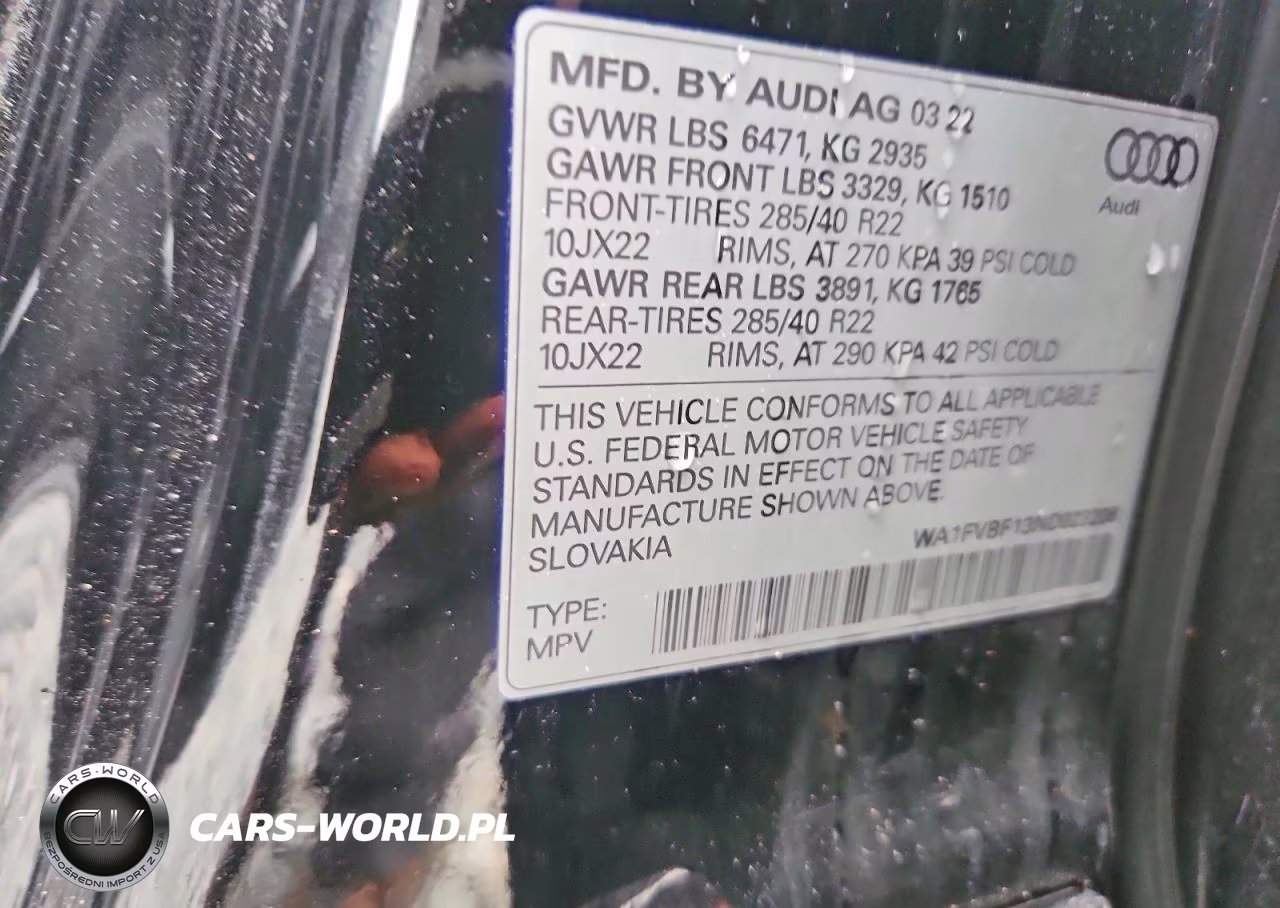 2022 Audi Q8 Prestige S-Line VIN:WA1FVBF13ND023208 - 13