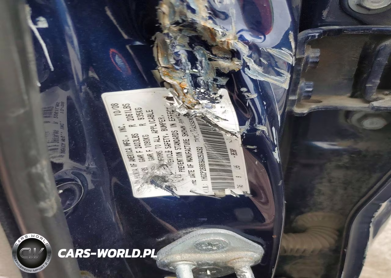 2009 Honda Accord Exl VIN:1HGCP26869A050492 - 12