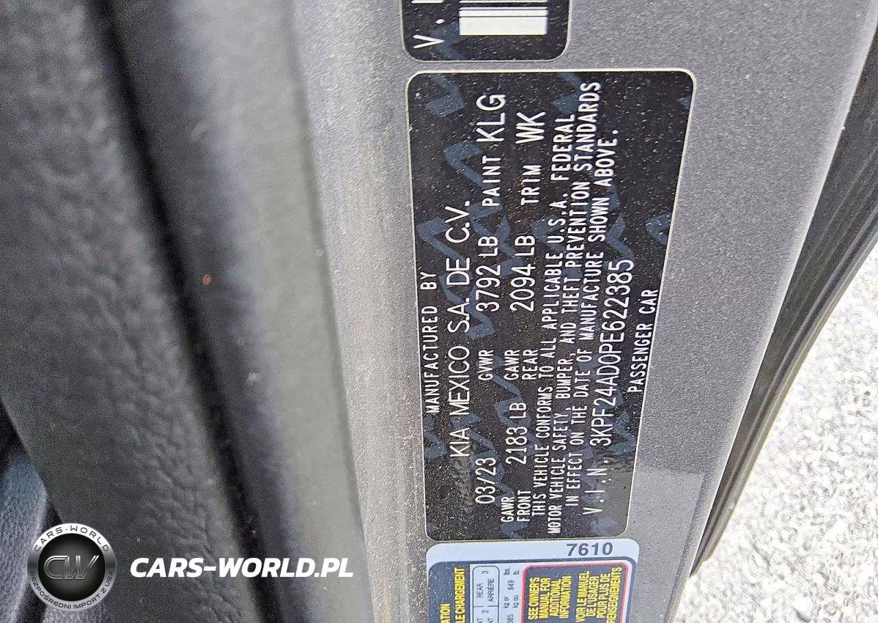 2023 Kia Forte Lxs VIN:3KPF24AD0PE622385 - 13