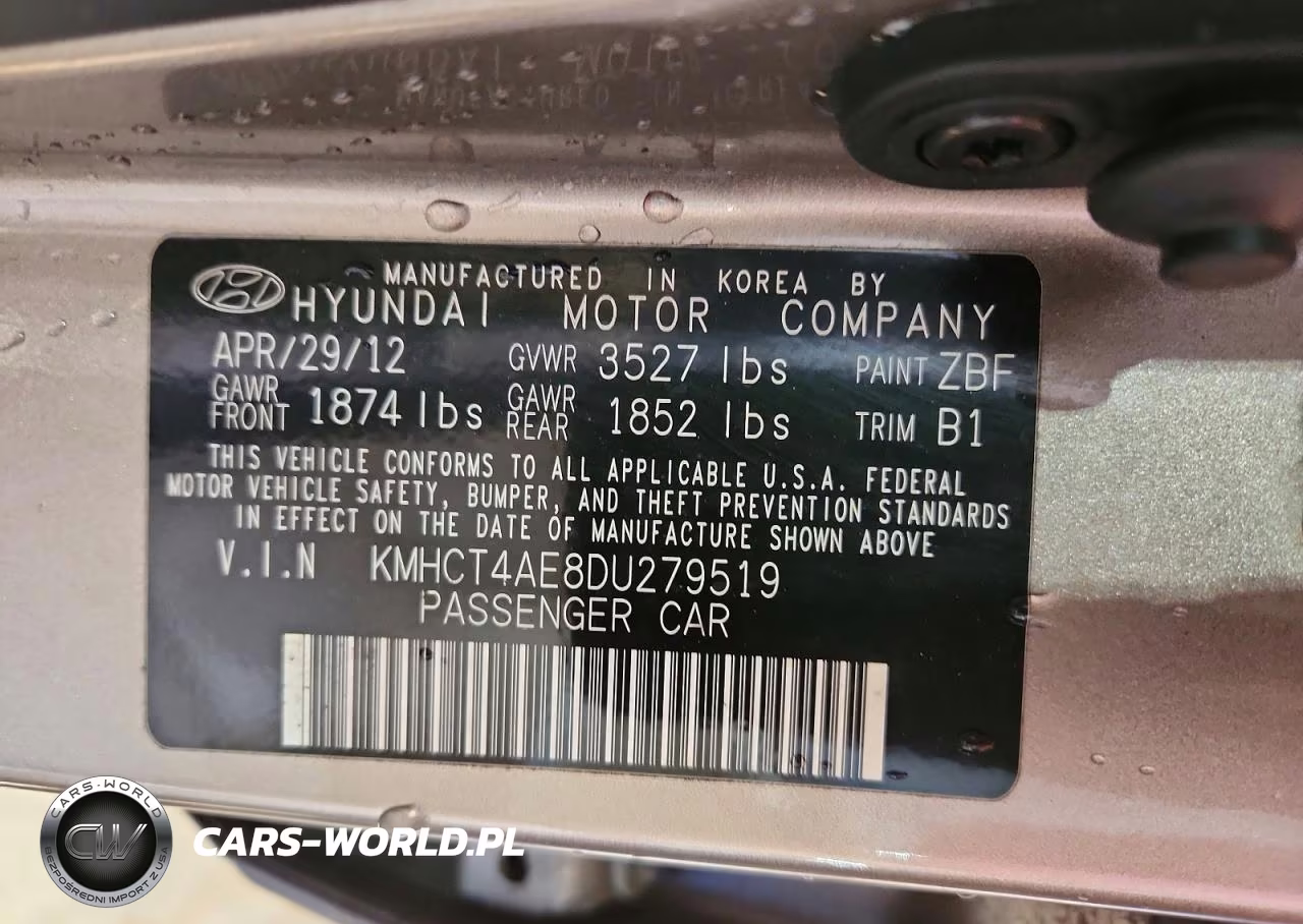 2013 Hyundai Accent Gls VIN:KMHCT4AE8DU279519 - 12