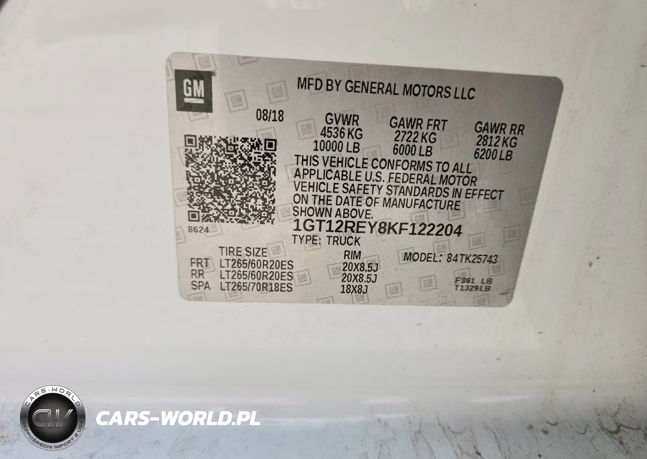 2019 GMC Sierra K2500 Slt VIN:1GT12REY8KF122204 - 12