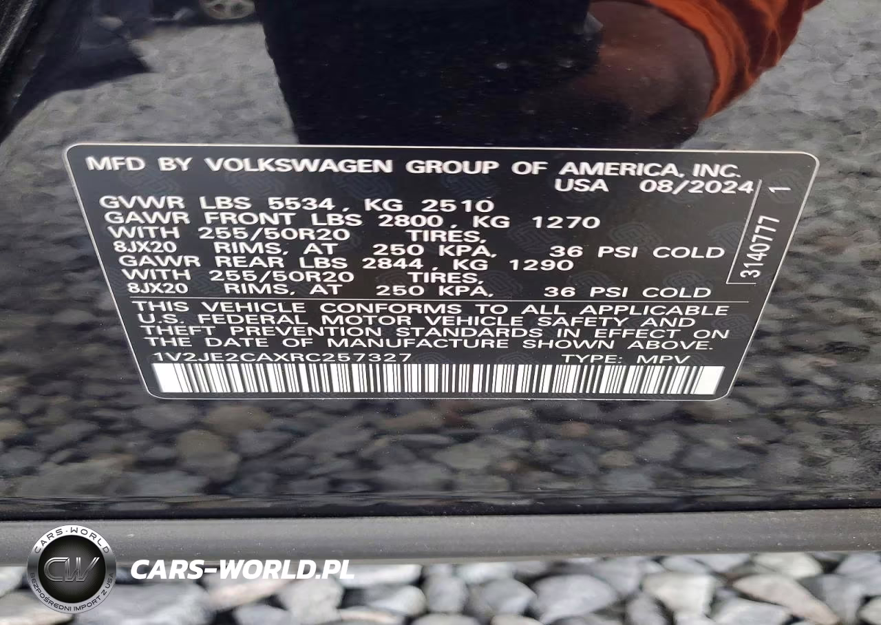 2024 Volkswagen Atlas Cross Sport Se VIN:1V2JE2CAXRC257327 - 12