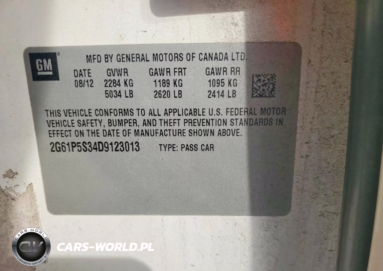 2013 Cadillac Xts Luxury Collection VIN:2G61P5S34D9123013 - 12