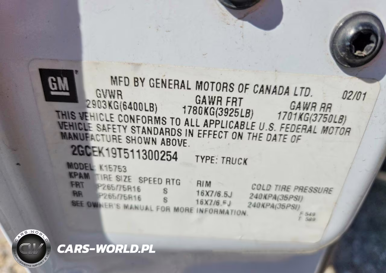 2001 Chevrolet Silverado K1500 VIN:2GCEK19T511300254 - 12