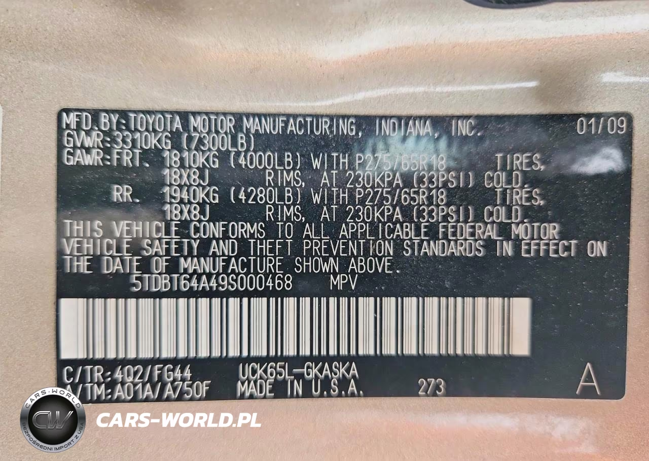 2009 Toyota Sequoia Sr5 VIN:5TDBT64A49S000468 - 13