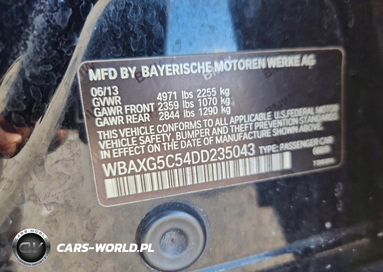 2013 BMW 528 I VIN:WBAXG5C54DD235043 - 12