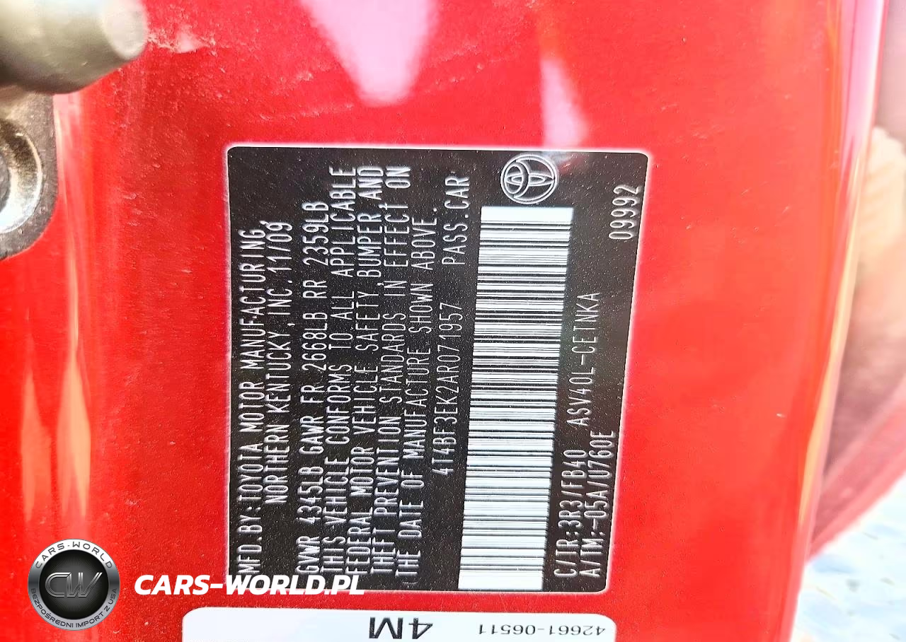 2010 Toyota Camry Le VIN:4T4BF3EK2AR071957 - 12