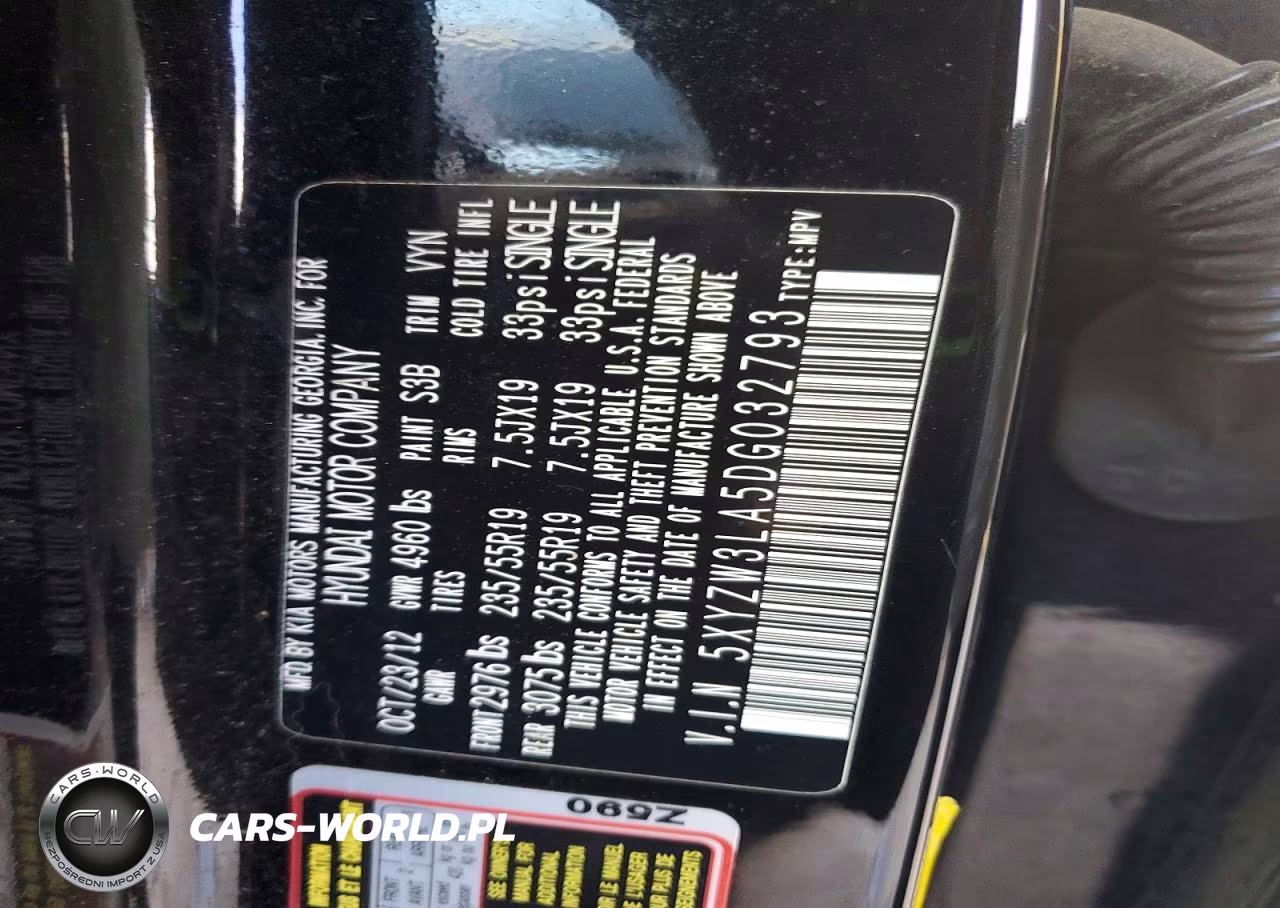 2013 Hyundai Santa Fe Sport 2.0T VIN:5XYZW3LA5DG032793 - 12