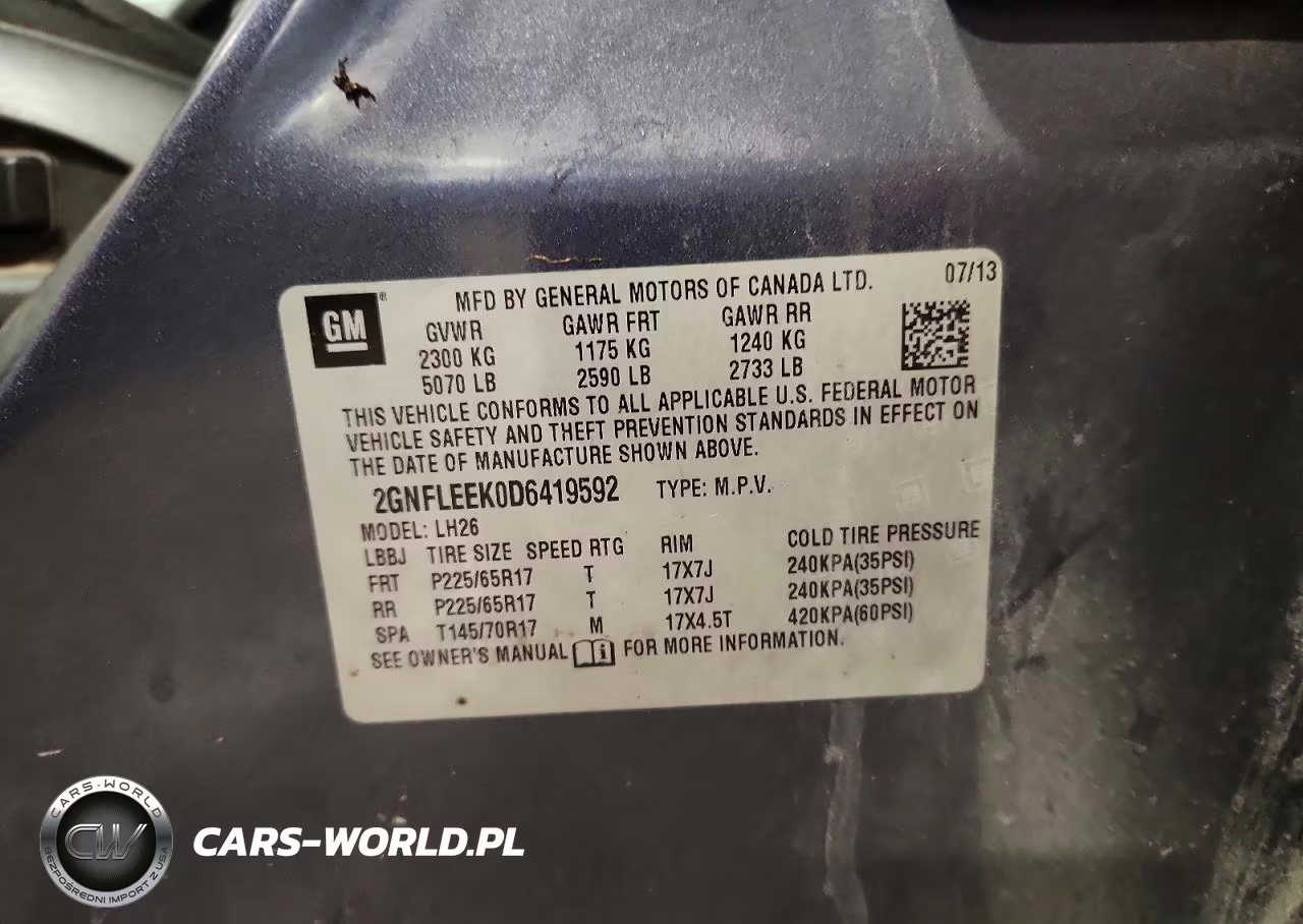 2013 Chevrolet Equinox Lt VIN:2GNFLEEK0D6419592 - 13