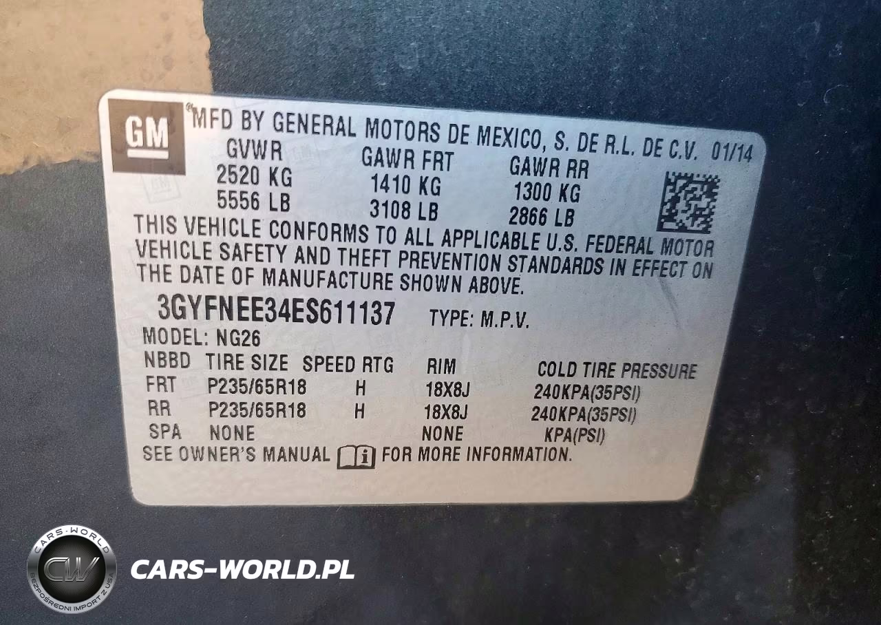 2014 Cadillac Srx Luxury Collection VIN:3GYFNEE34ES611137 - 13