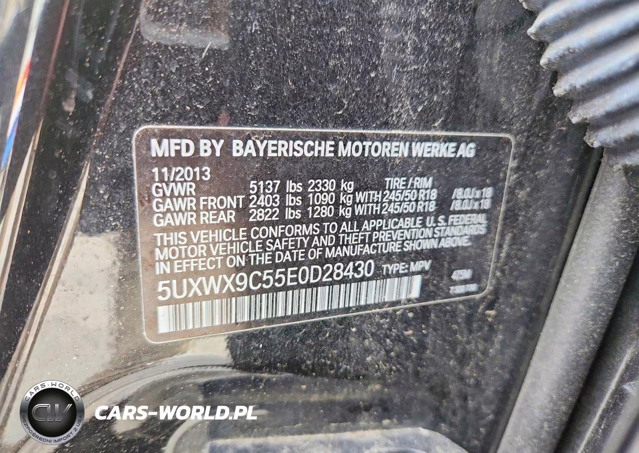 2014 BMW X3 xDrive28I VIN:5UXWX9C55E0D28430 - 13