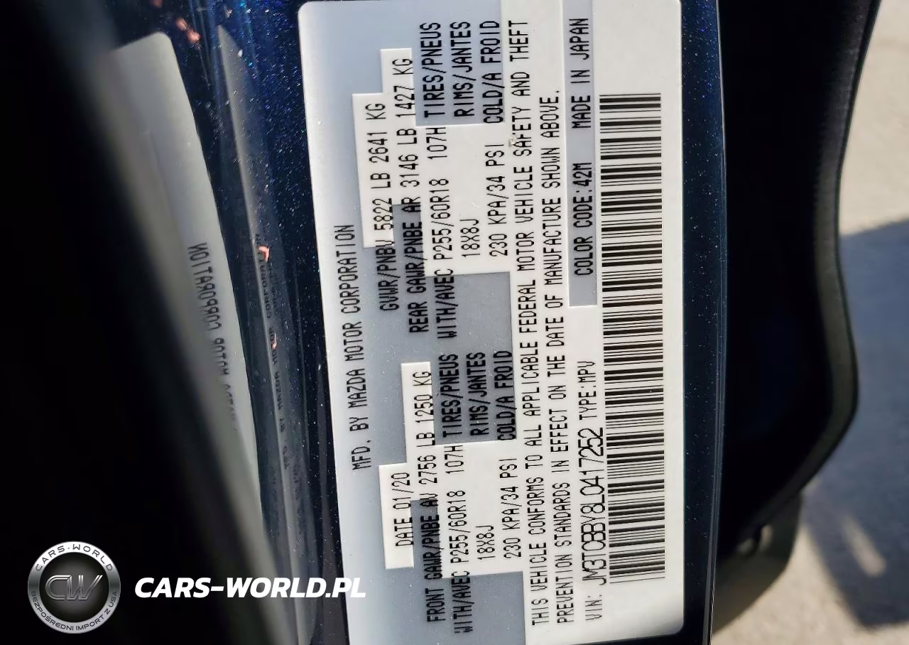 2020 Mazda Cx-9 Sport VIN:JM3TCBBY8L0417252 - 13