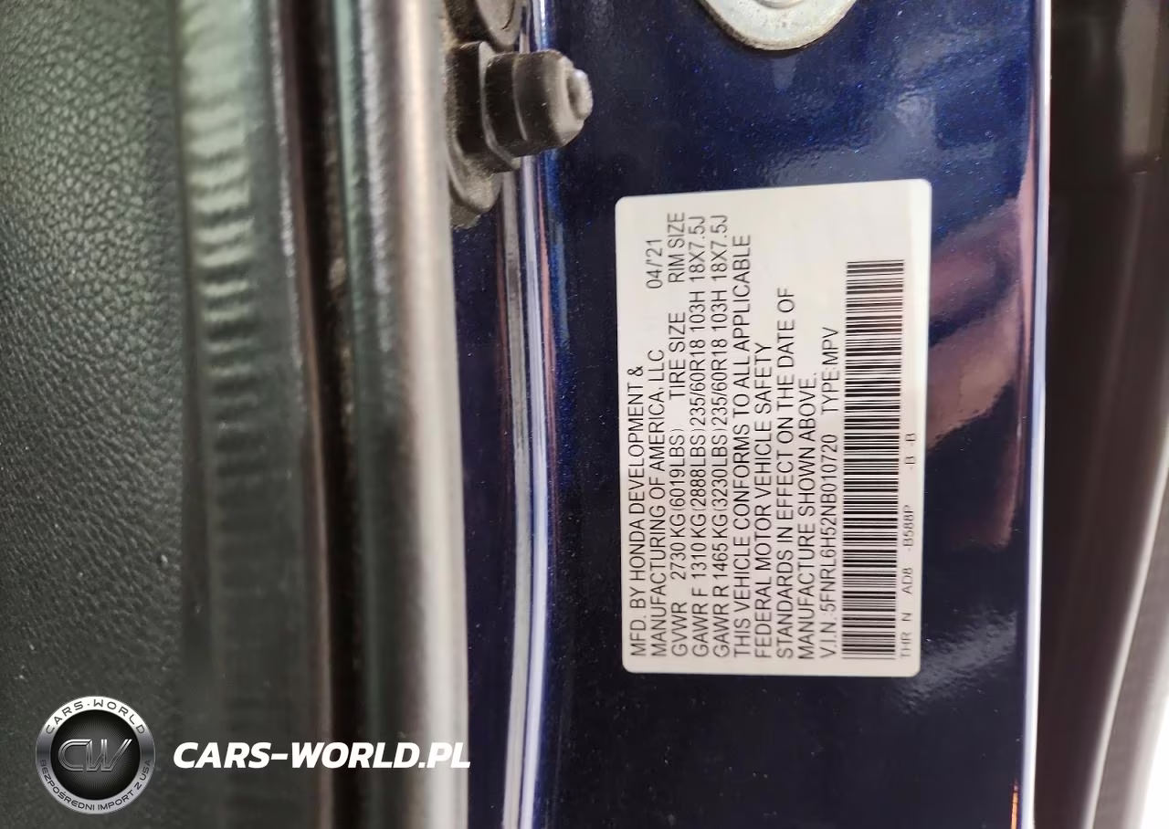 2022 Honda Odyssey Ex VIN:5FNRL6H52NB010720 - 13