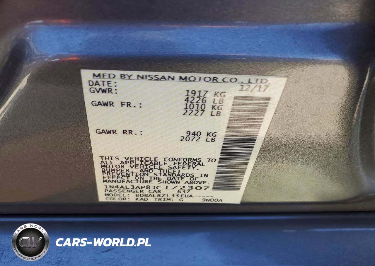 2018 Nissan Altima 2.5 Sl VIN:1N4AL3AP8JC172307 - 12