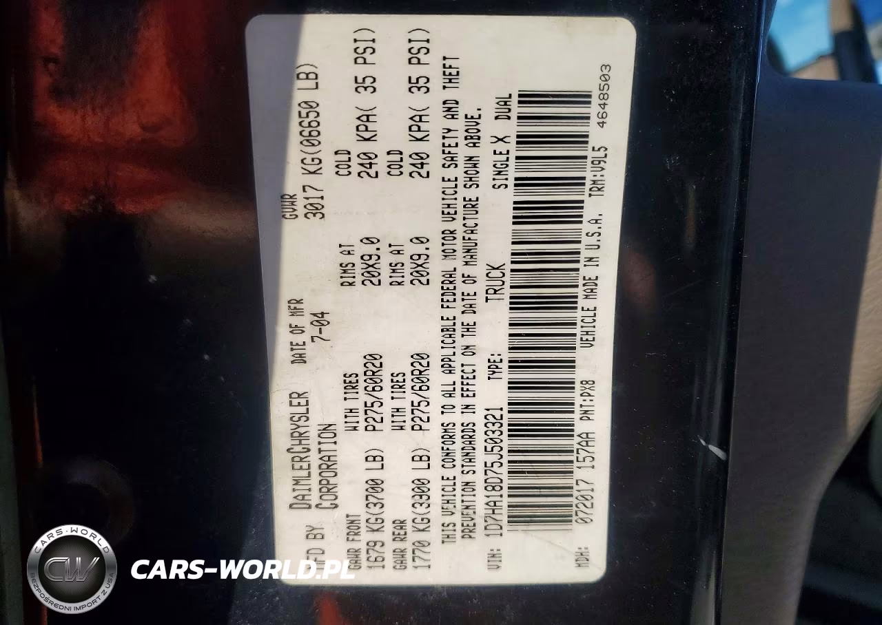 2005 Dodge Ram 1500 St VIN:1D7HA18D75J503321 - 12
