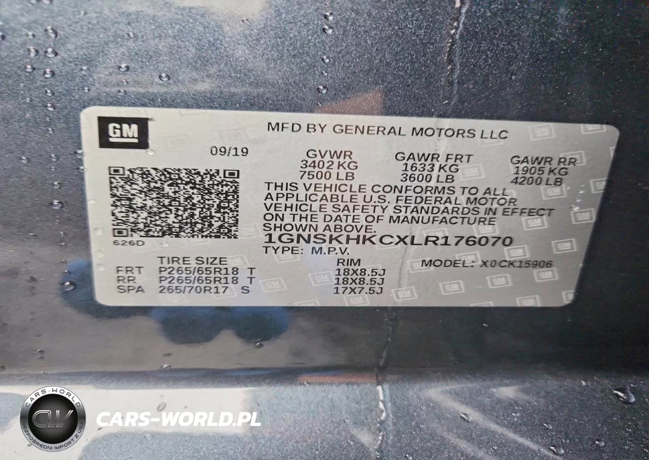 2020 Chevrolet Suburban K1500 Lt VIN:1GNSKHKCXLR176070 - 14