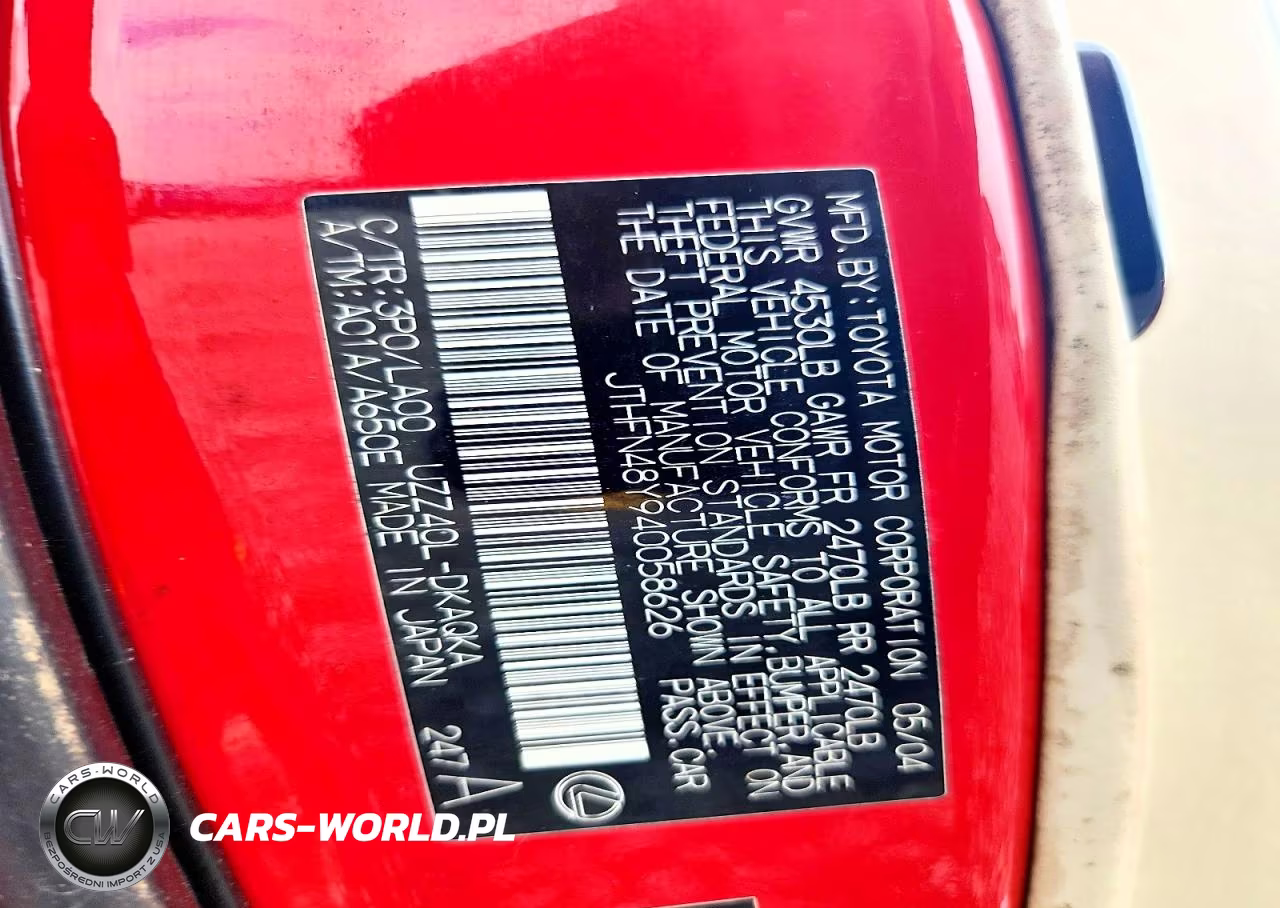 2004 Lexus Sc 430 VIN:JTHFN48Y940058626 - 13
