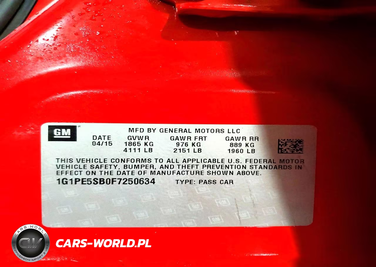 2015 Chevrolet Cruze Lt VIN:1G1PE5SB0F7250634 - 12