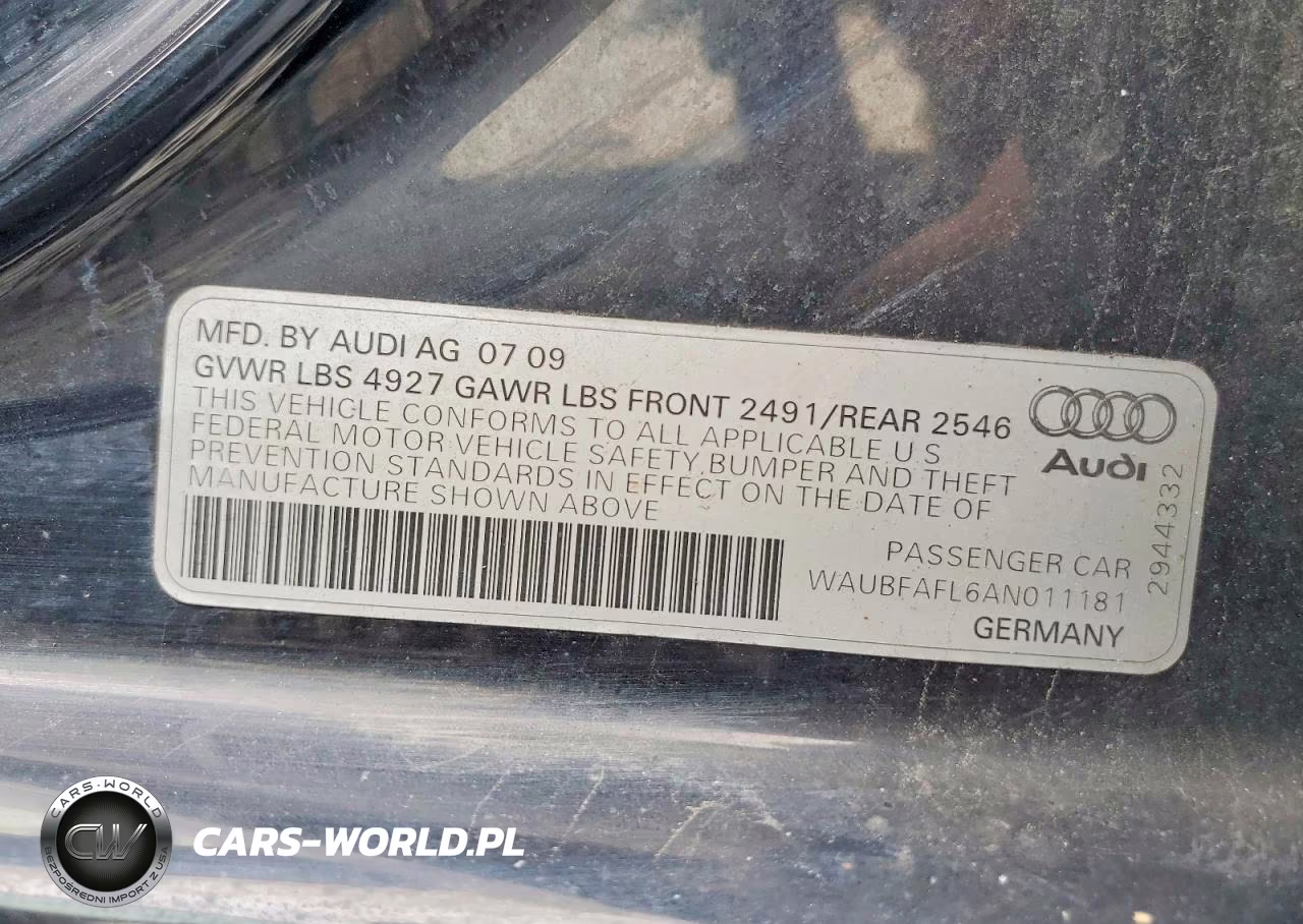 2010 Audi A4 Premium VIN:WAUBFAFL6AN011181 - 12