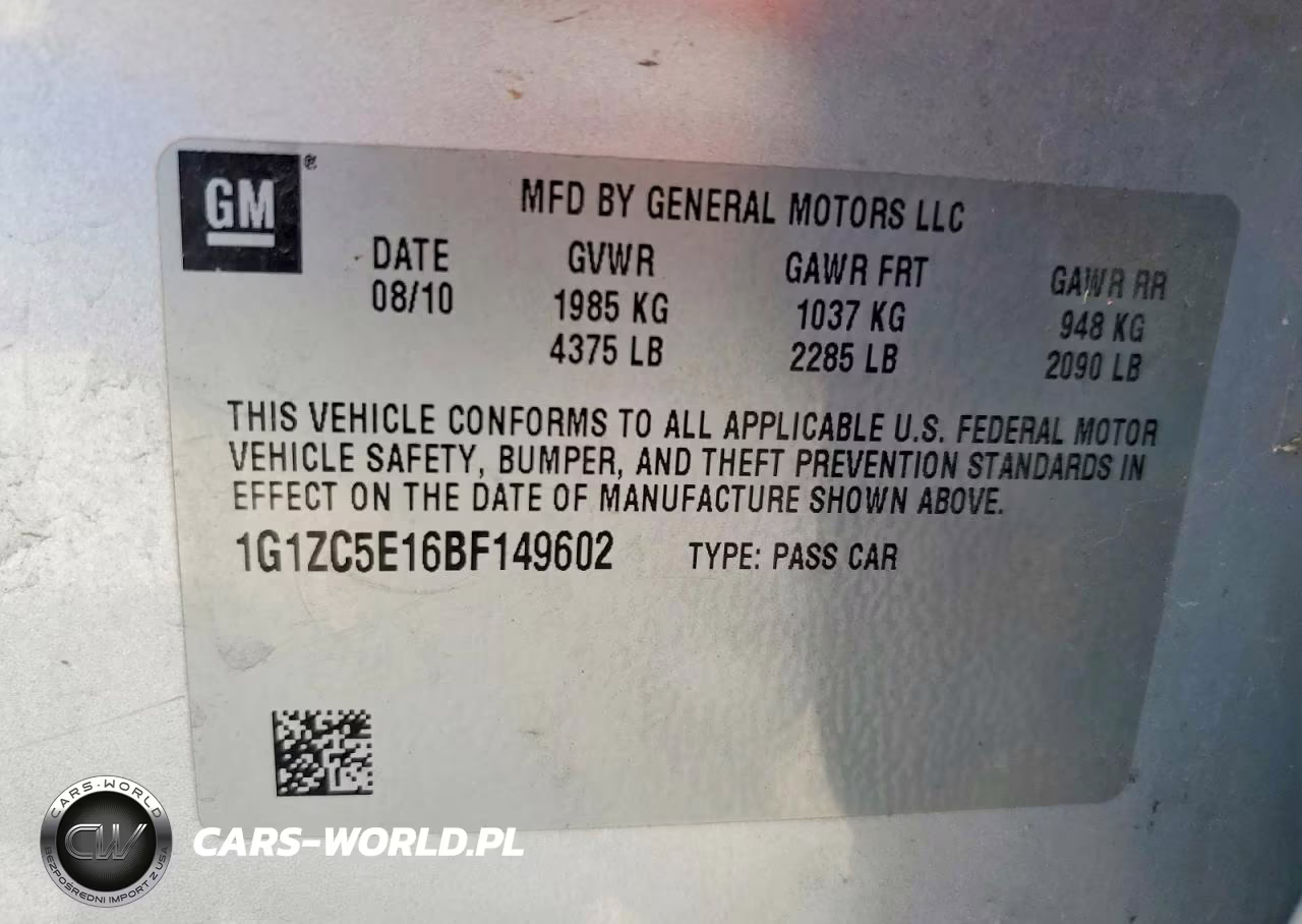 2011 Chevrolet Malibu 1Lt VIN:1G1ZC5E16BF149602 - 13