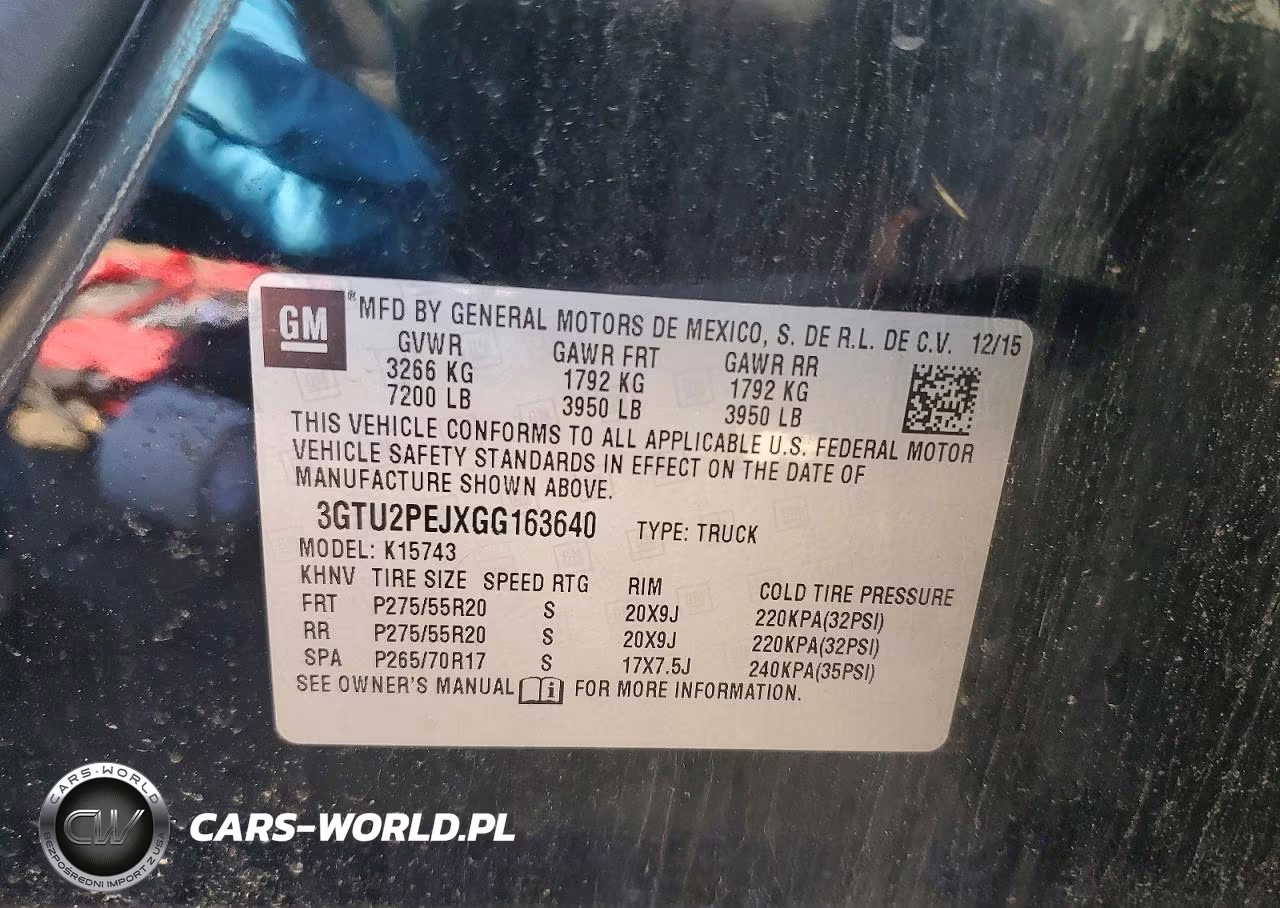2016 GMC Sierra K1500 Denali VIN:3GTU2PEJXGG163640 - 12