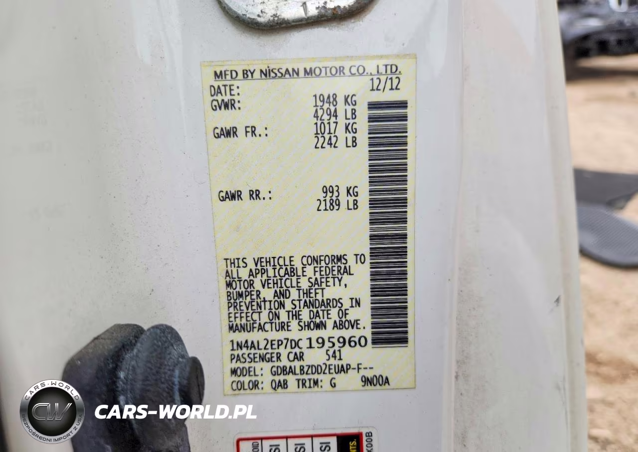 2013 Nissan Altima S VIN:1N4AL2EP7DC195960 - 12