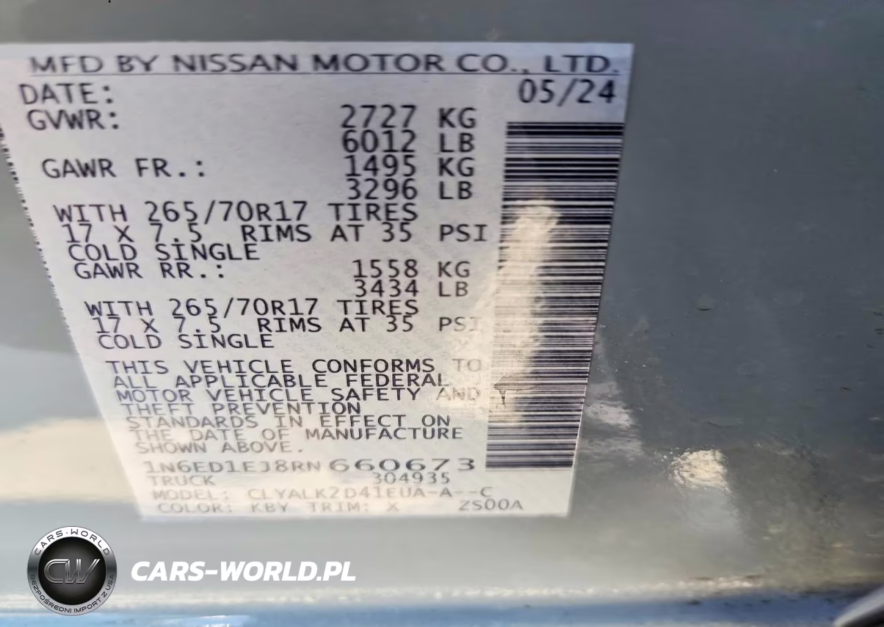 2024 Nissan Frontier Pro-X VIN:1N6ED1EJ8RN660673 - 12