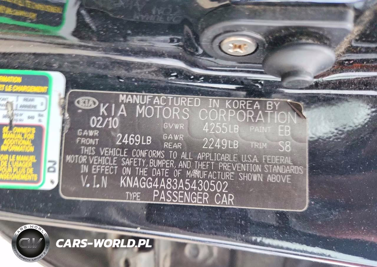 2010 Kia Optima Lx VIN:KNAGG4A83A5430502 - 12