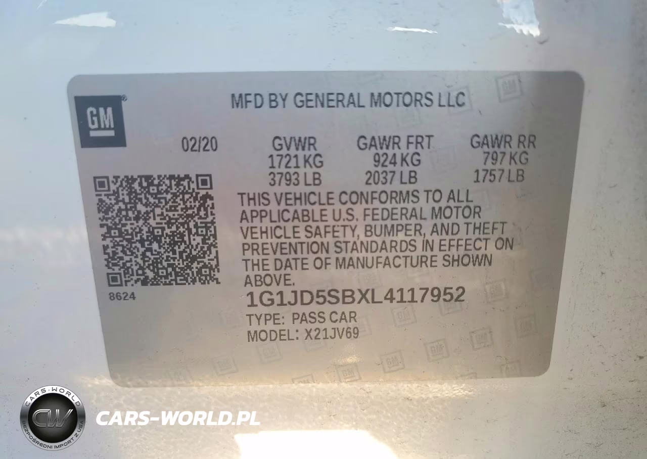 2020 Chevrolet Sonic Lt VIN:1G1JD5SBXL4117952 - 12