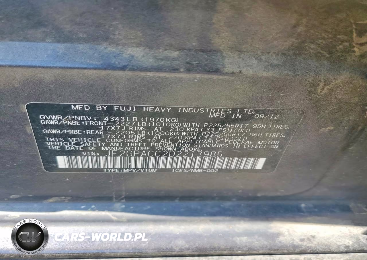 2013 Subaru Xv Crosstrek 2.0 Premium VIN:JF2GPACC2D2213985 - 12