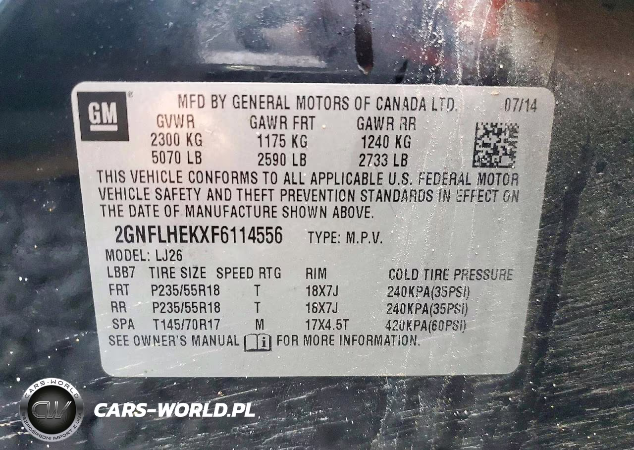 2015 Chevrolet Equinox Ltz VIN:2GNFLHEKXF6114556 - 12