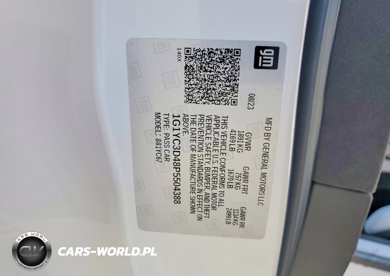 2023 Chevrolet Corvette Stingray 3Lt VIN:1G1YC3D48P5504388 - 12