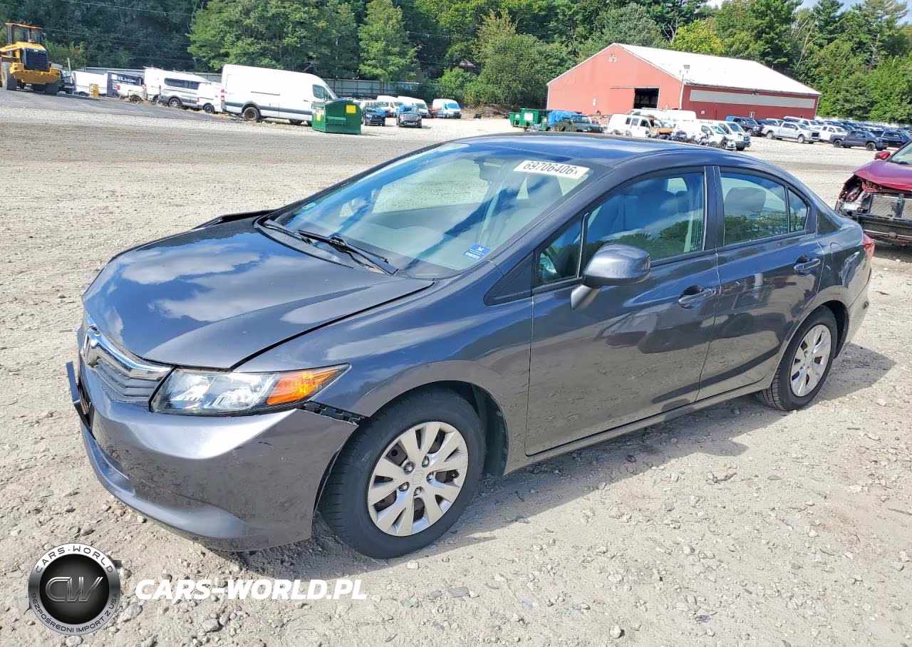2012 Honda Civic Lx VIN:2HGFB2F54CH572029 - 1