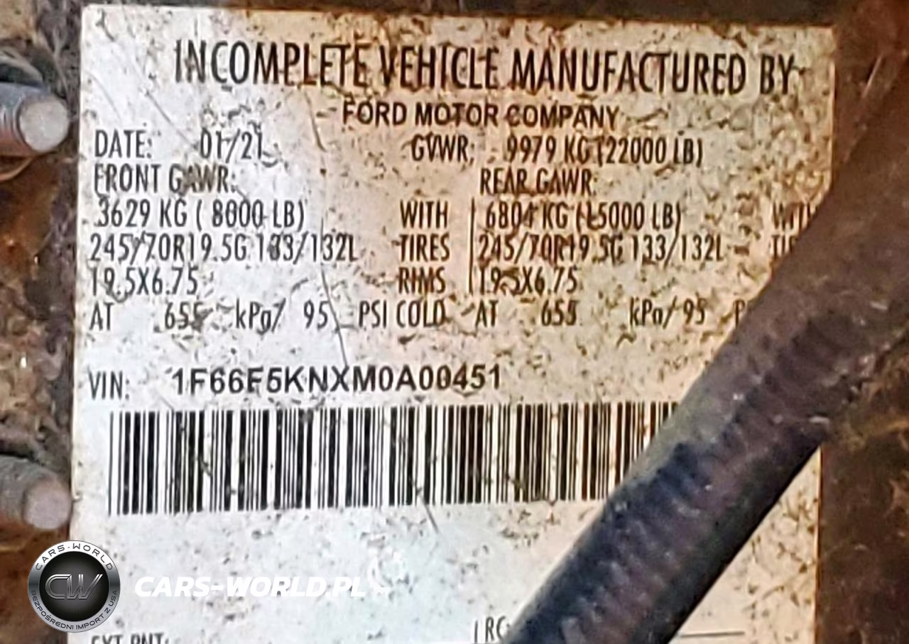 2021 Ford F59 - Trucks Delivery Truck VIN:1F66F5KNXM0A00451 - 13