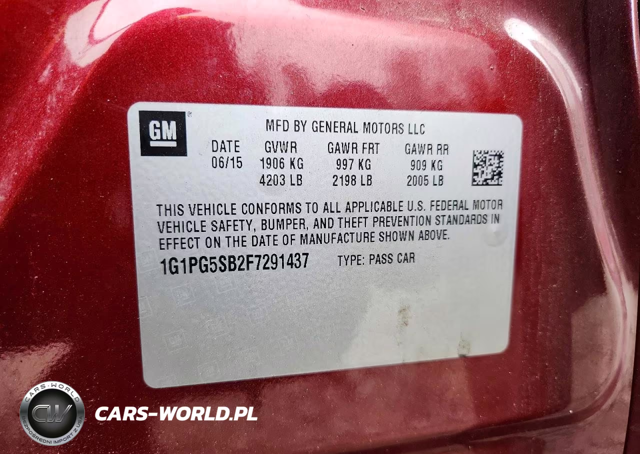 2015 Chevrolet Cruze Ltz VIN:1G1PG5SB2F7291437 - 12